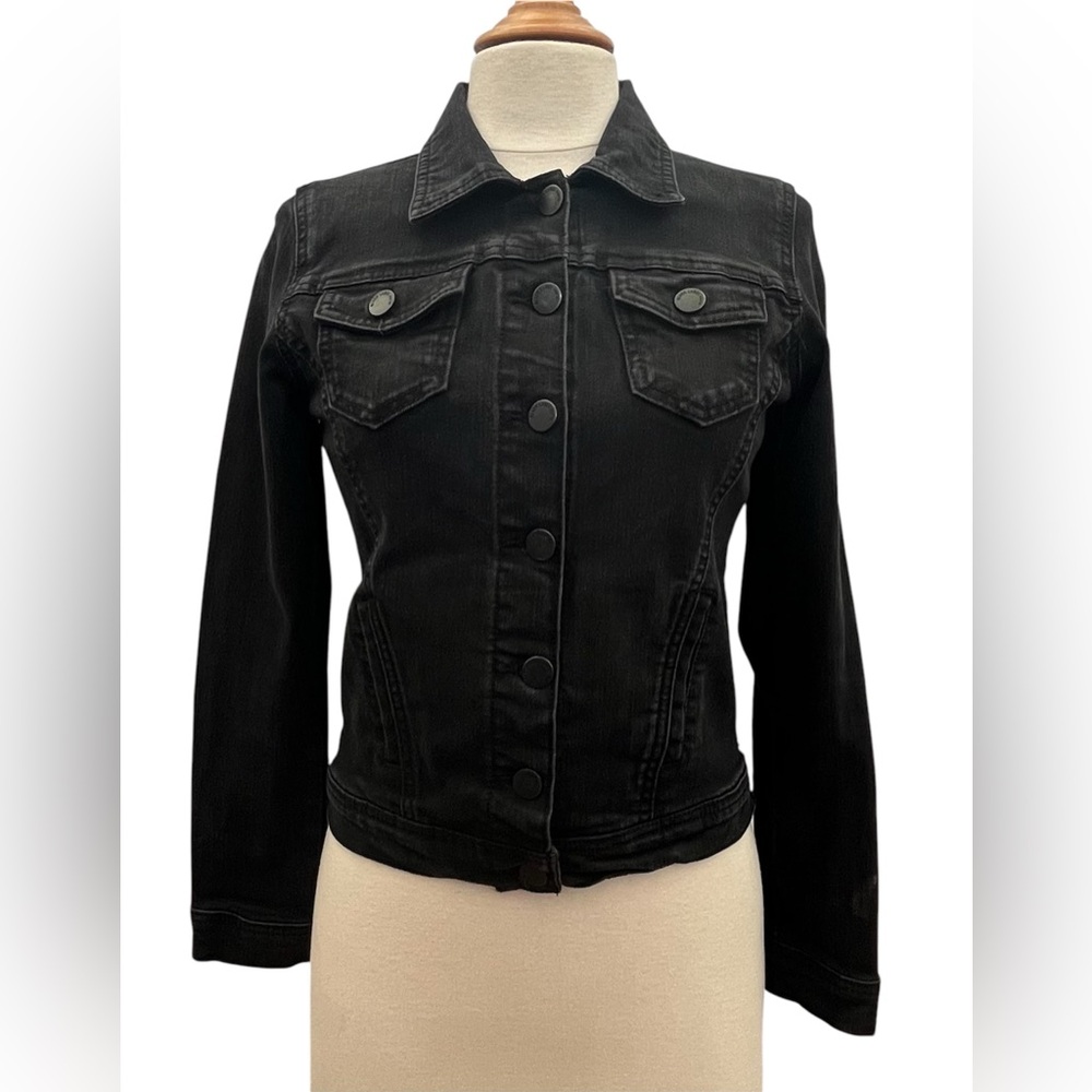 Black Label C’est Toi Size S Black Wash Denim Jacket.